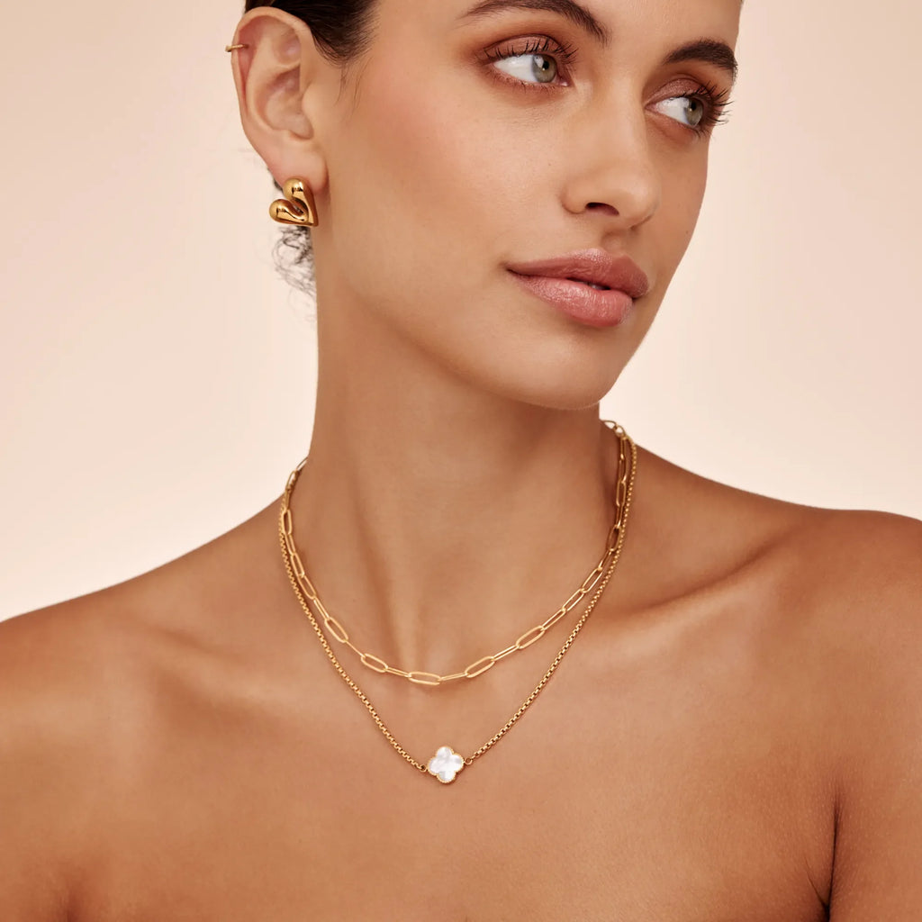 Collar Perla Trébol