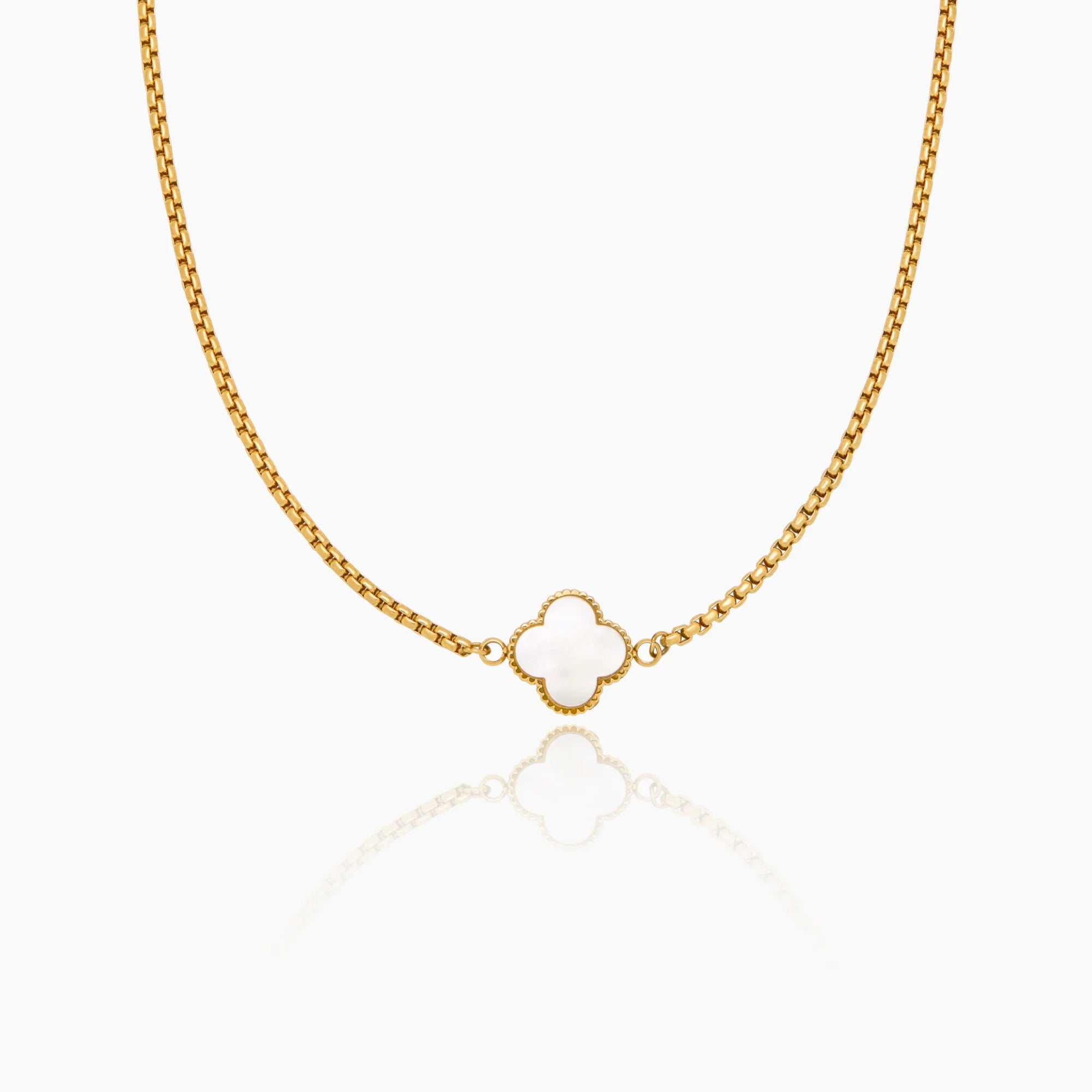 Collar Perla Trébol