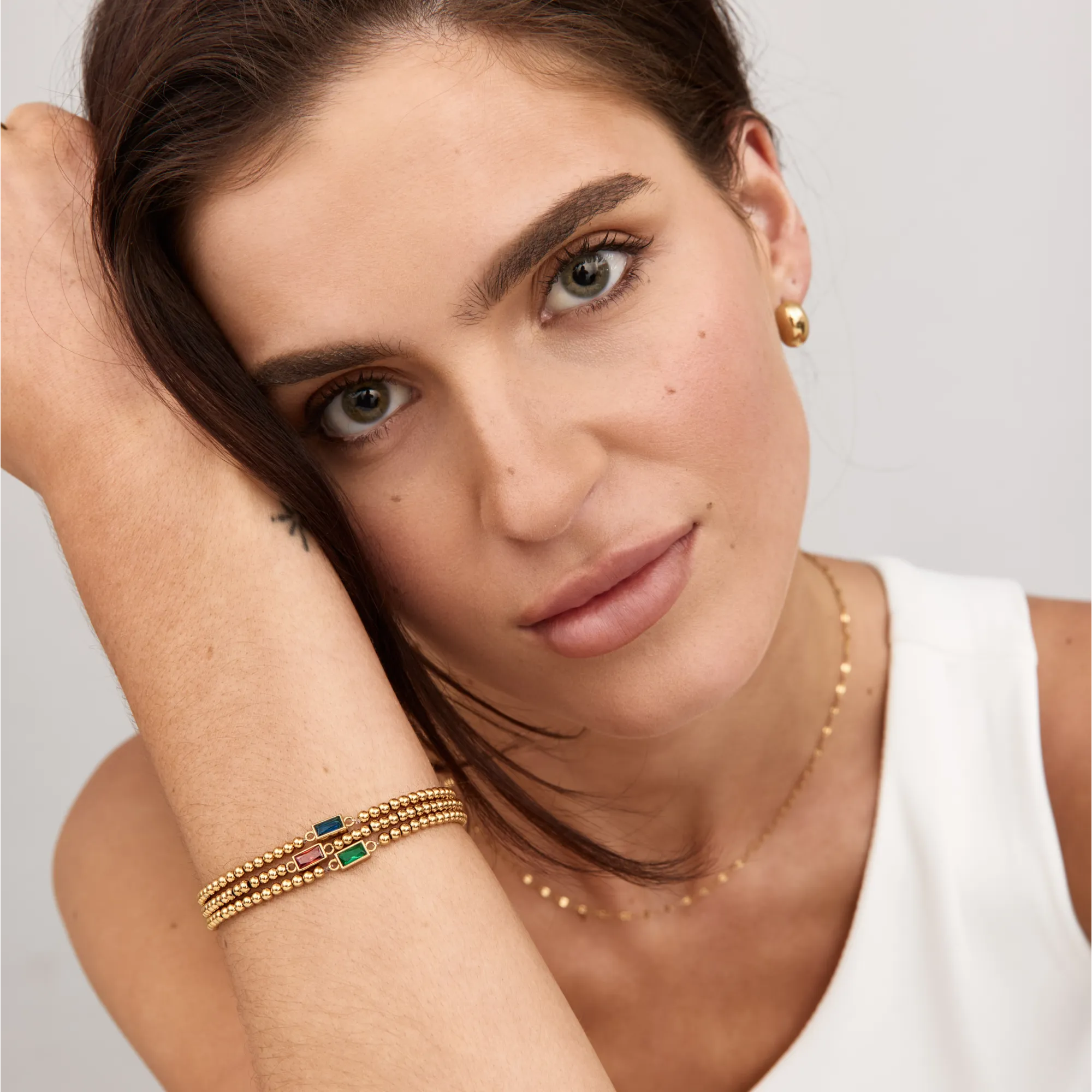 Pulsera Dorada Piedra de Nacimiento